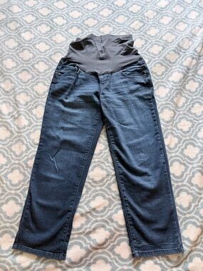 Sonoma Maternity Dark Wash Blue Straight-Leg Jeans Size 8